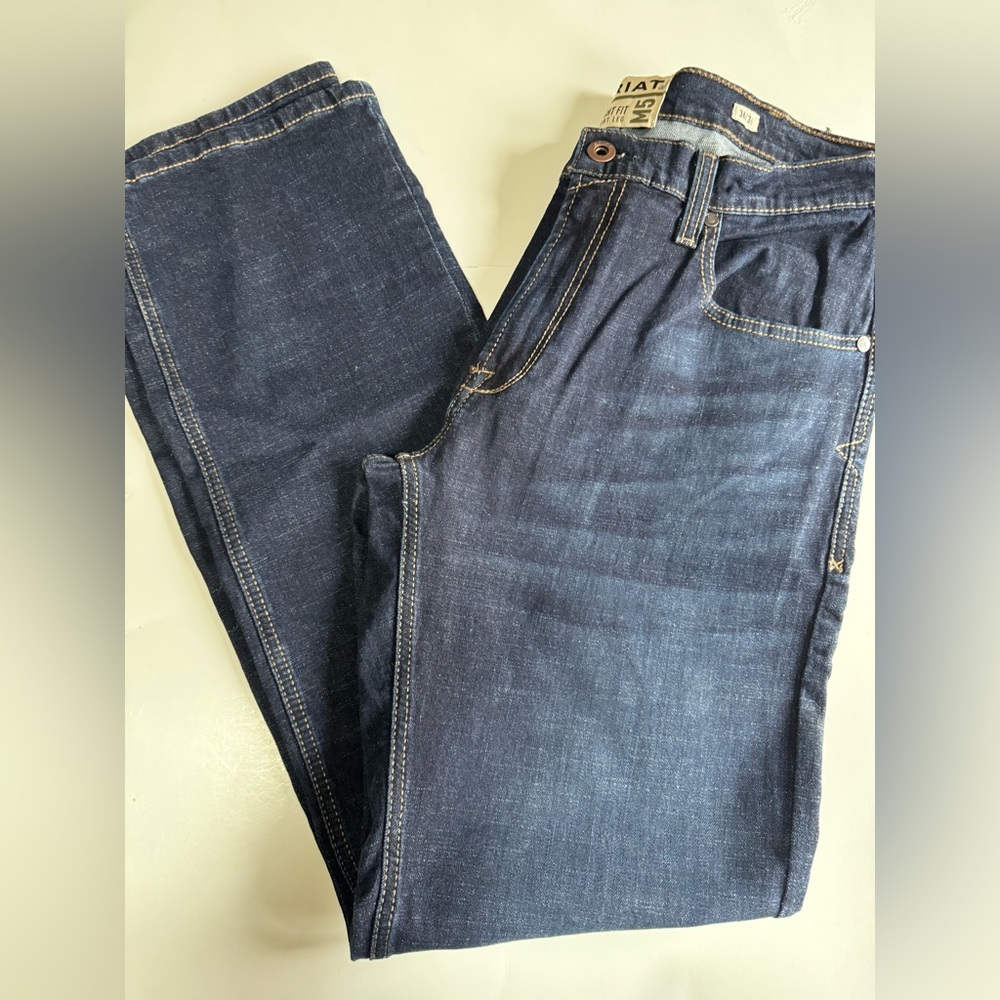 NWT! Ariat M5 Jeans Men’s 36x36 Dark Wash Straight Fit Western Work Denim